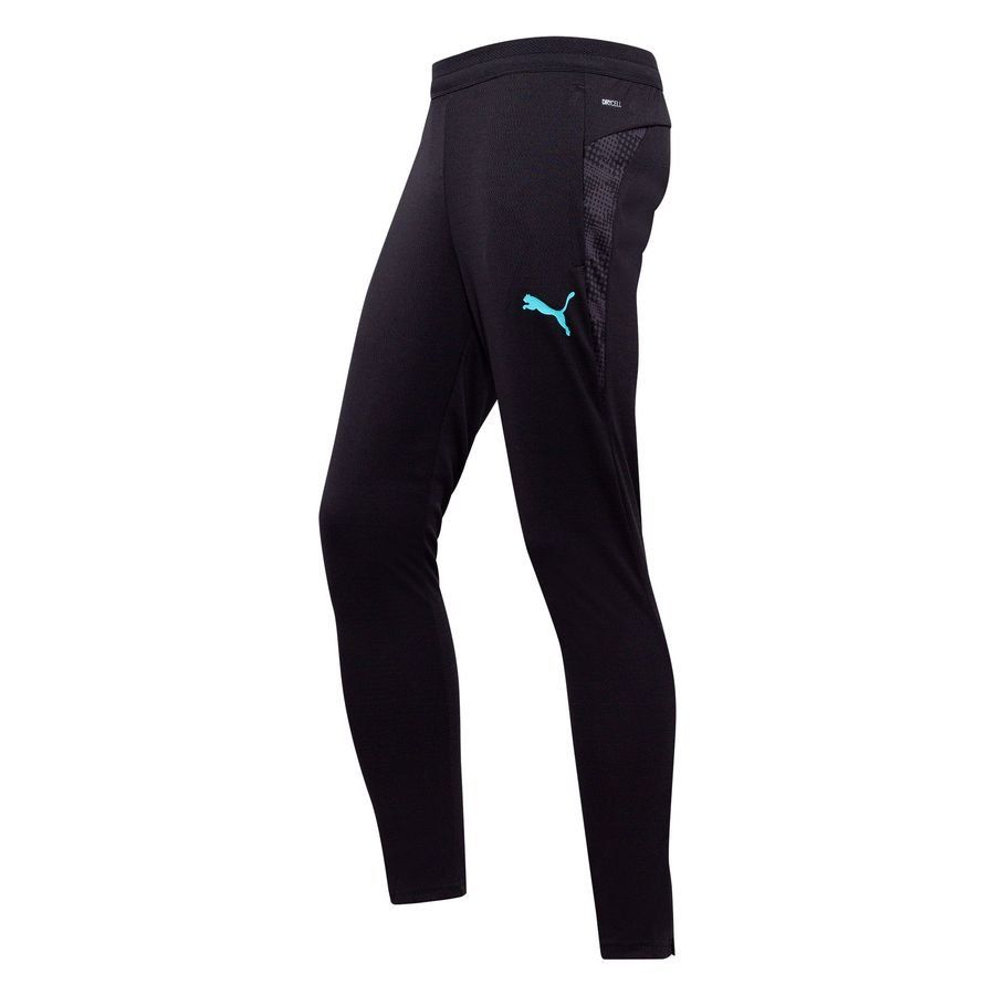 Marseille Training Trousers - PUMA Black/Team Aqua - Men's-SoccerKits Hub | Buy Soccer Jerseys Online